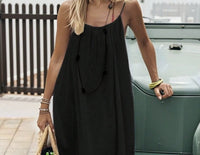 Vestido Mini en Seda Helada de Color Liso con Fruncidos y Espalda Descubierta