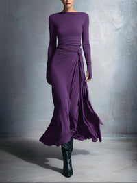 Nadia | Vestido maxi con nudo lateral
