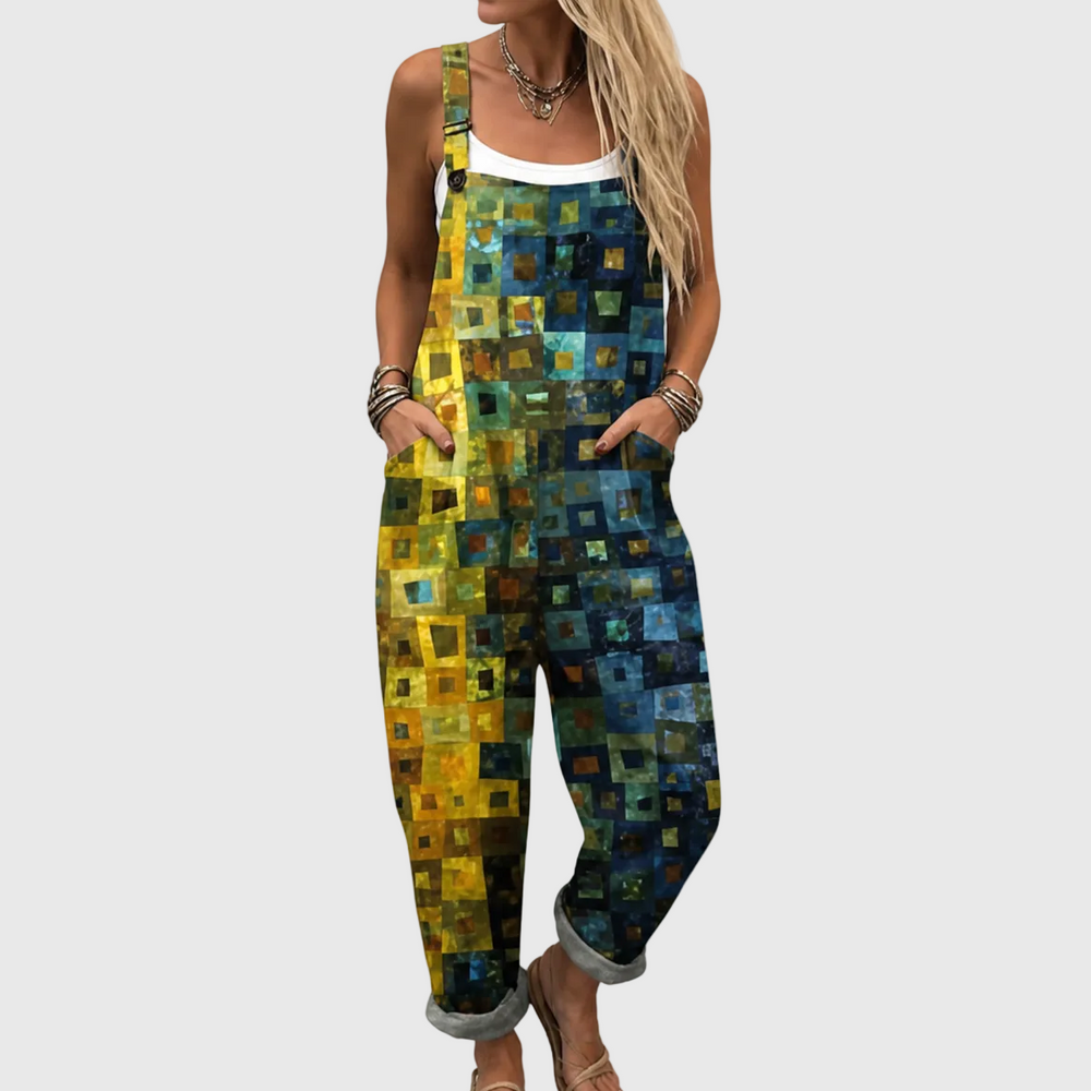 Mono Suave con Estampado de Mosaico Elegante