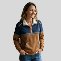 Alvette | Jersey Media Cremallera con Cuello Sherpa