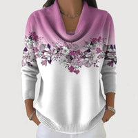 Alba | Jersey Floral con Cuello Vuelto