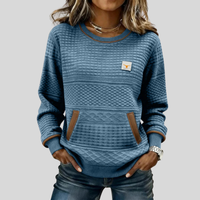 Noelle | Jersey Cuello Redondo Estampado Bloques de Color