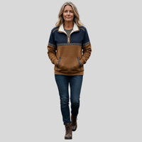 Alvette | Jersey Media Cremallera con Cuello Sherpa