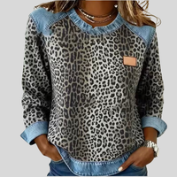 Hollyn | Jersey Estampado Leopardo con Cuello Vaquero
