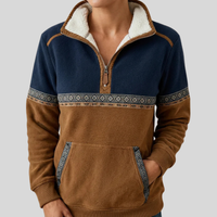 Alvette | Jersey Media Cremallera con Cuello Sherpa