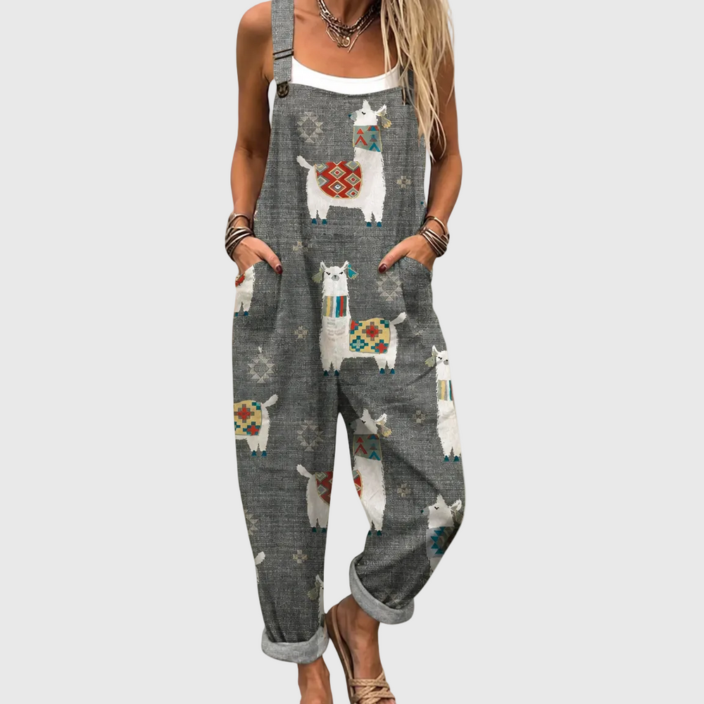 Mono Gris Suave con Estampado de Llamas