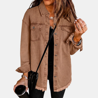 Silvana | Chaqueta Vaquera Desgastada con Dobladillo Deshilachado