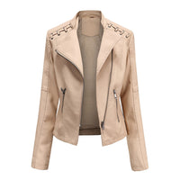 Serena | Chaqueta Biker Acolchada Asimétrica con Ojales