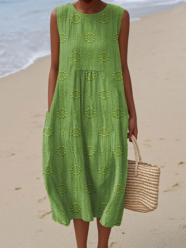 Sara™ | Vestido Midi Estampado