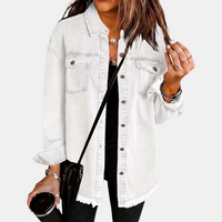 Silvana | Chaqueta Vaquera Desgastada con Dobladillo Deshilachado
