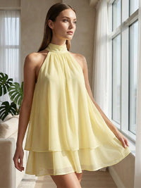 Vestido Mini por Capas Ligero y Flotante