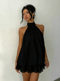 Vestido Mini por Capas Ligero y Flotante