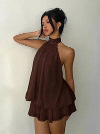 Vestido Mini por Capas Ligero y Flotante