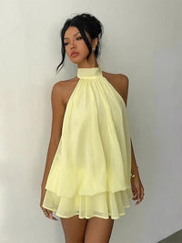 Vestido Mini por Capas Ligero y Flotante