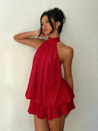 Vestido Mini por Capas Ligero y Flotante