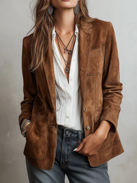 Blazer de Mujer Vintage Marrón