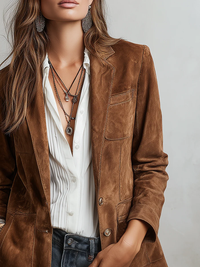 Blazer de Mujer Vintage Marrón
