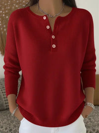 Helena | Jersey de Punto con Botones Henley