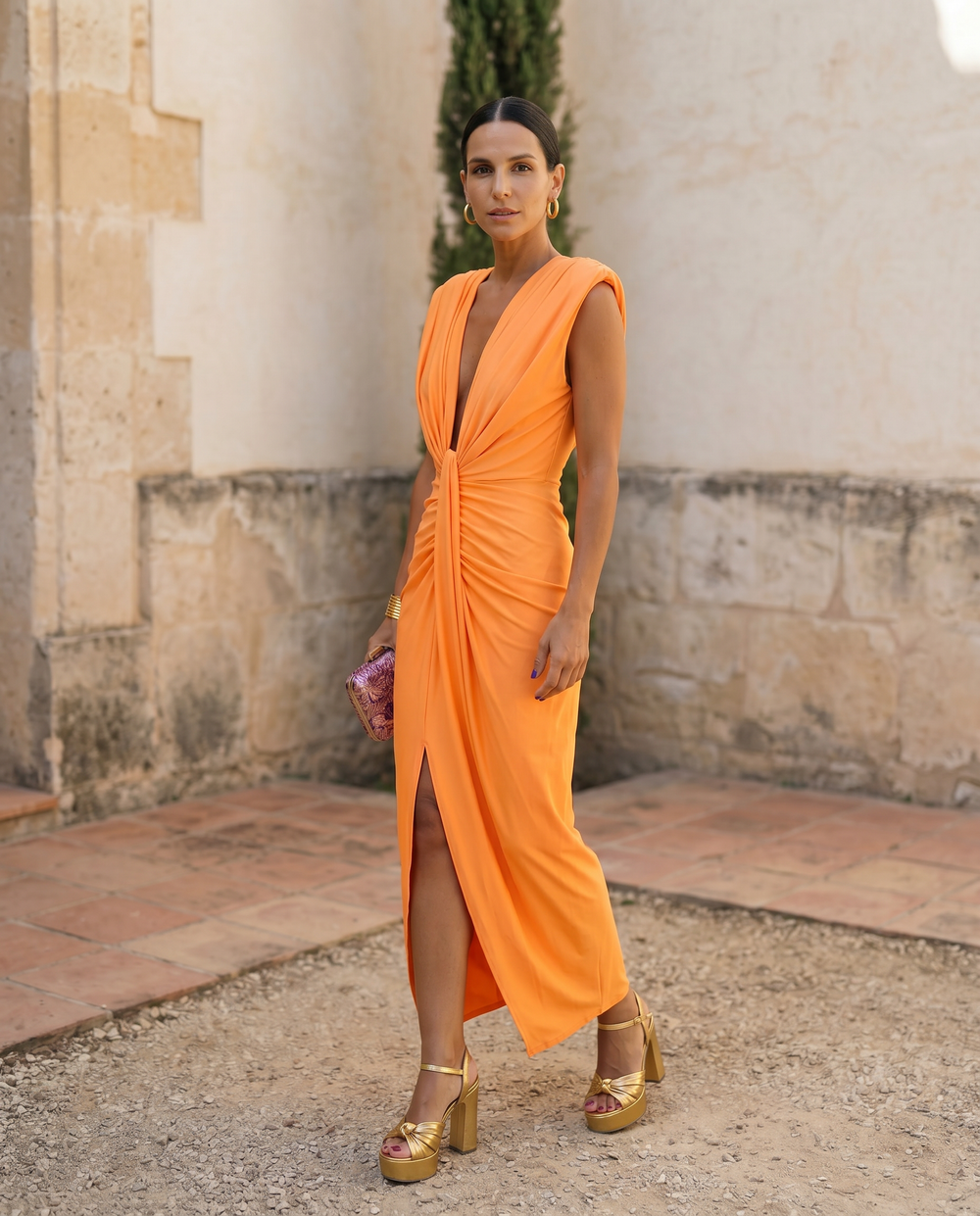 Selena vestido drapé
