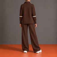 Agnese | Conjunto con Media Cremallera, Bajo Asimétrico y Pantalón Palazzo