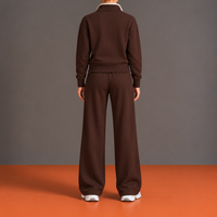 Diamante | Conjunto con Media Cremallera, Inserto en V y Pantalón Ancho