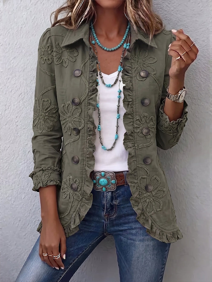 Assunta | Chaqueta Bordada con Volante