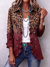 Giuseppina | Blazer Leopardo Sfumato con Volant