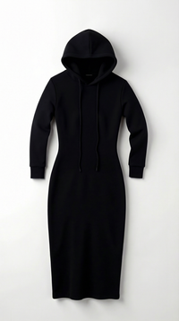 Vestido Maxi Bodycon Marilyn con Capucha Elegante