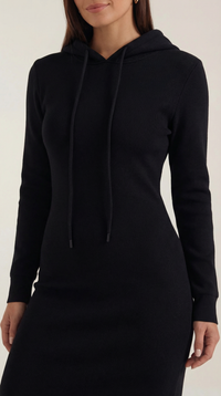 Vestido Maxi Bodycon Marilyn con Capucha Elegante