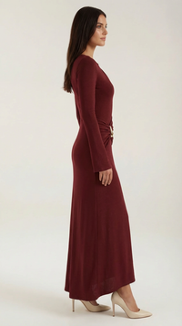 Renee Vestido Maxi de Manga Larga