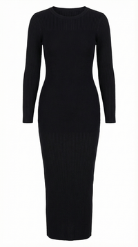 Sheila - Vestido midi ajustado de canalé