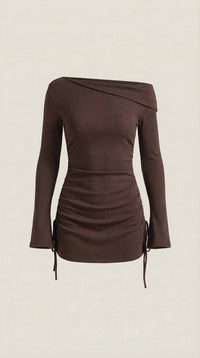 Vestido Mini Acampanado Sin Mangas de Elle